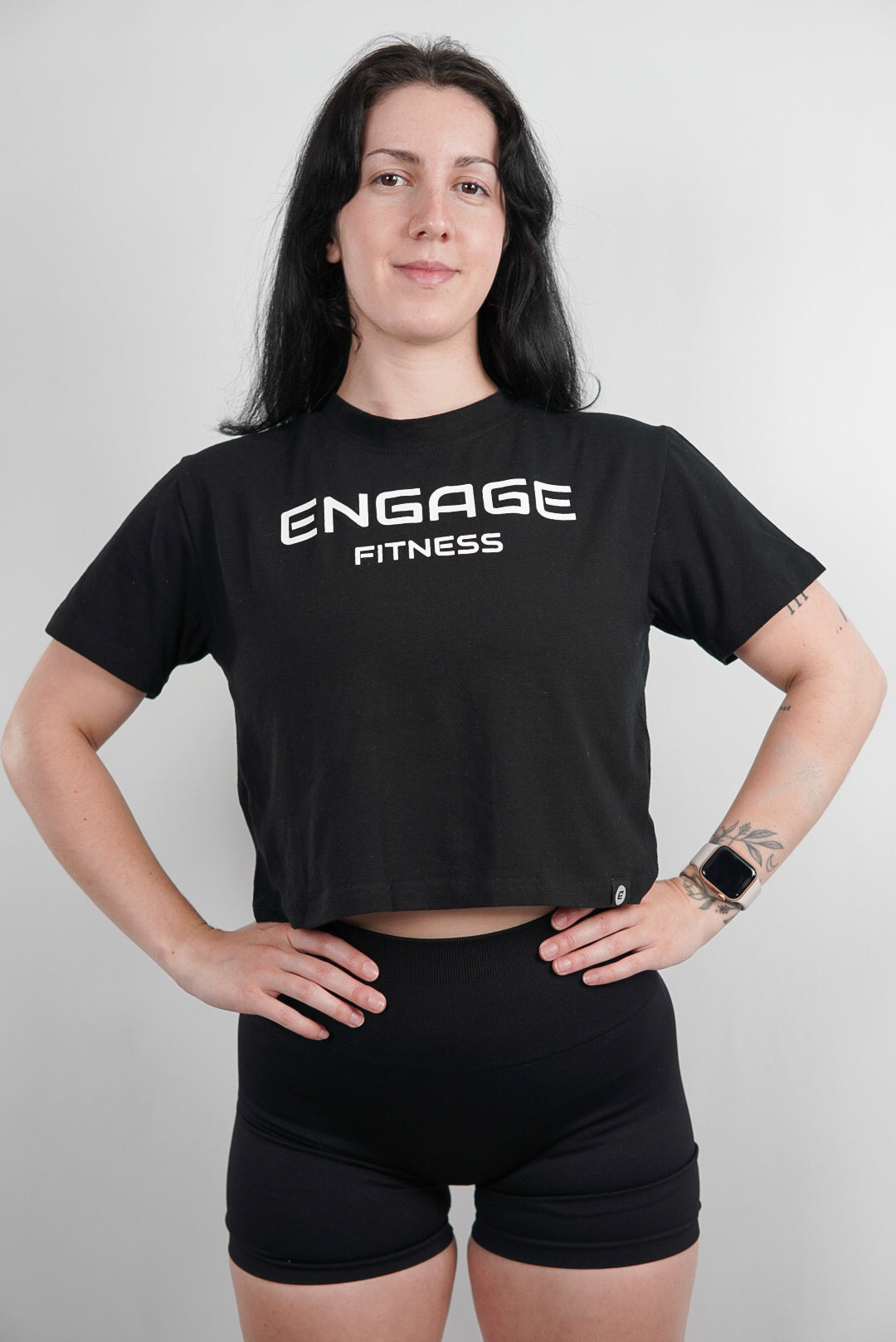 Female Cropped Tee Black