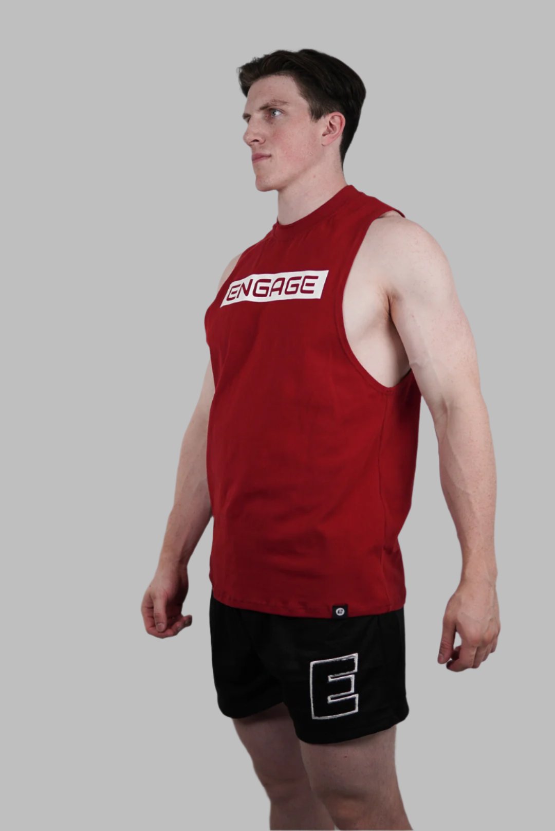 Men's Premium Cut Off V2 Ruby Red