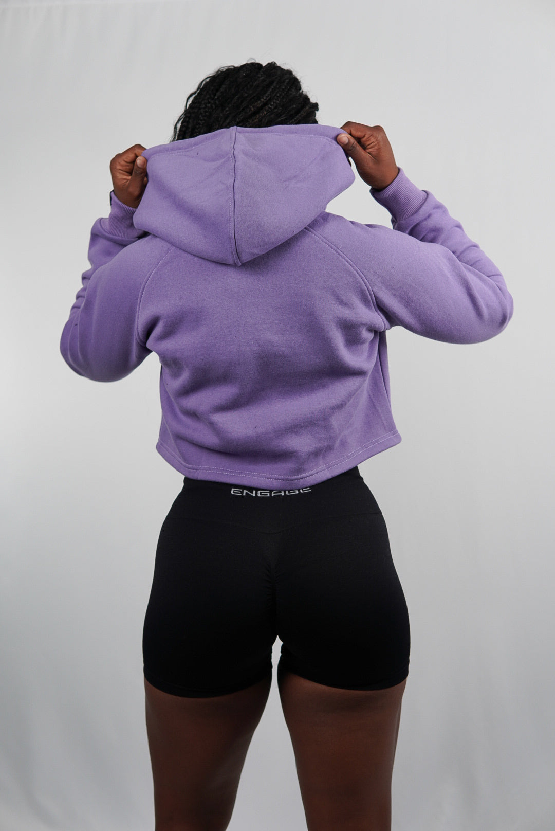 Female Performance Cropped Hoodie Lavender