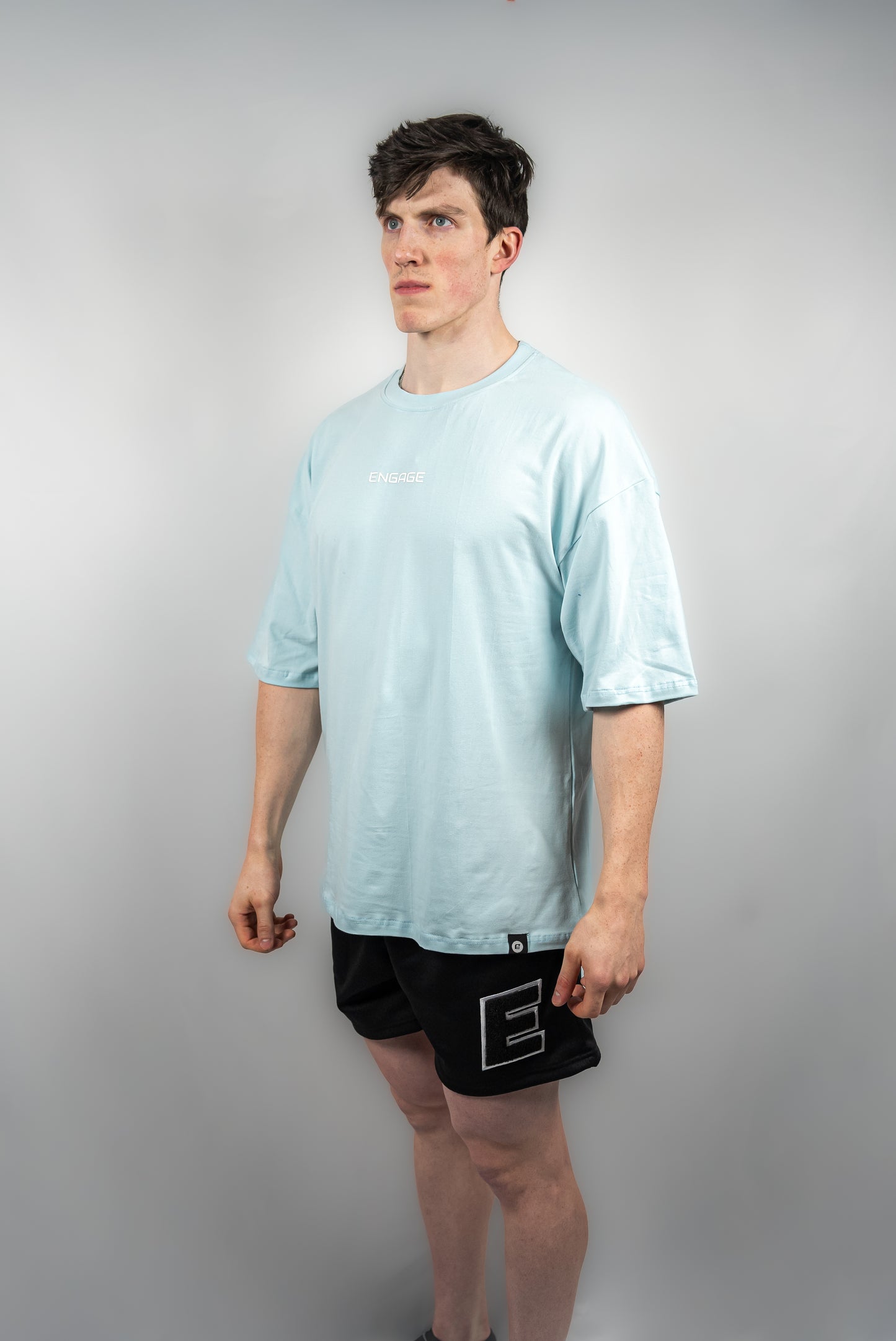 Essential Oversized Tee Sky Blue