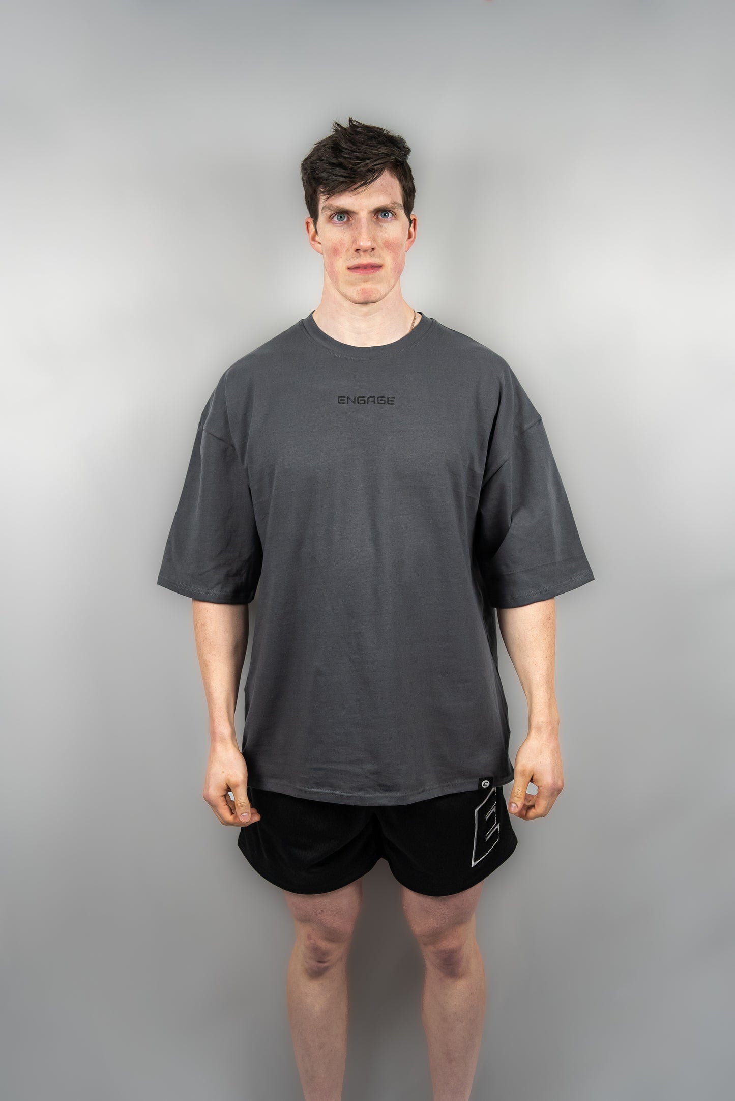 Essential Oversized Tee Steel Grey