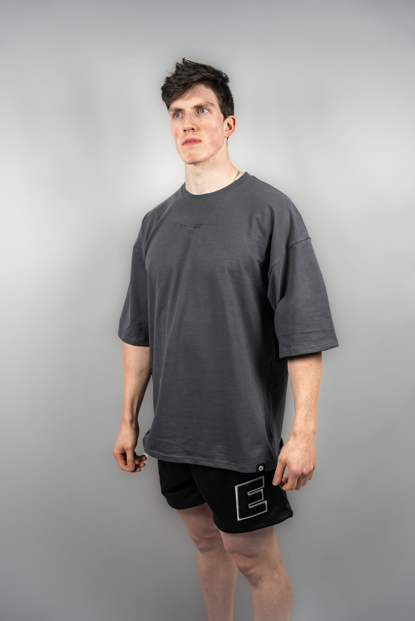 Essential Oversized Tee Steel Grey