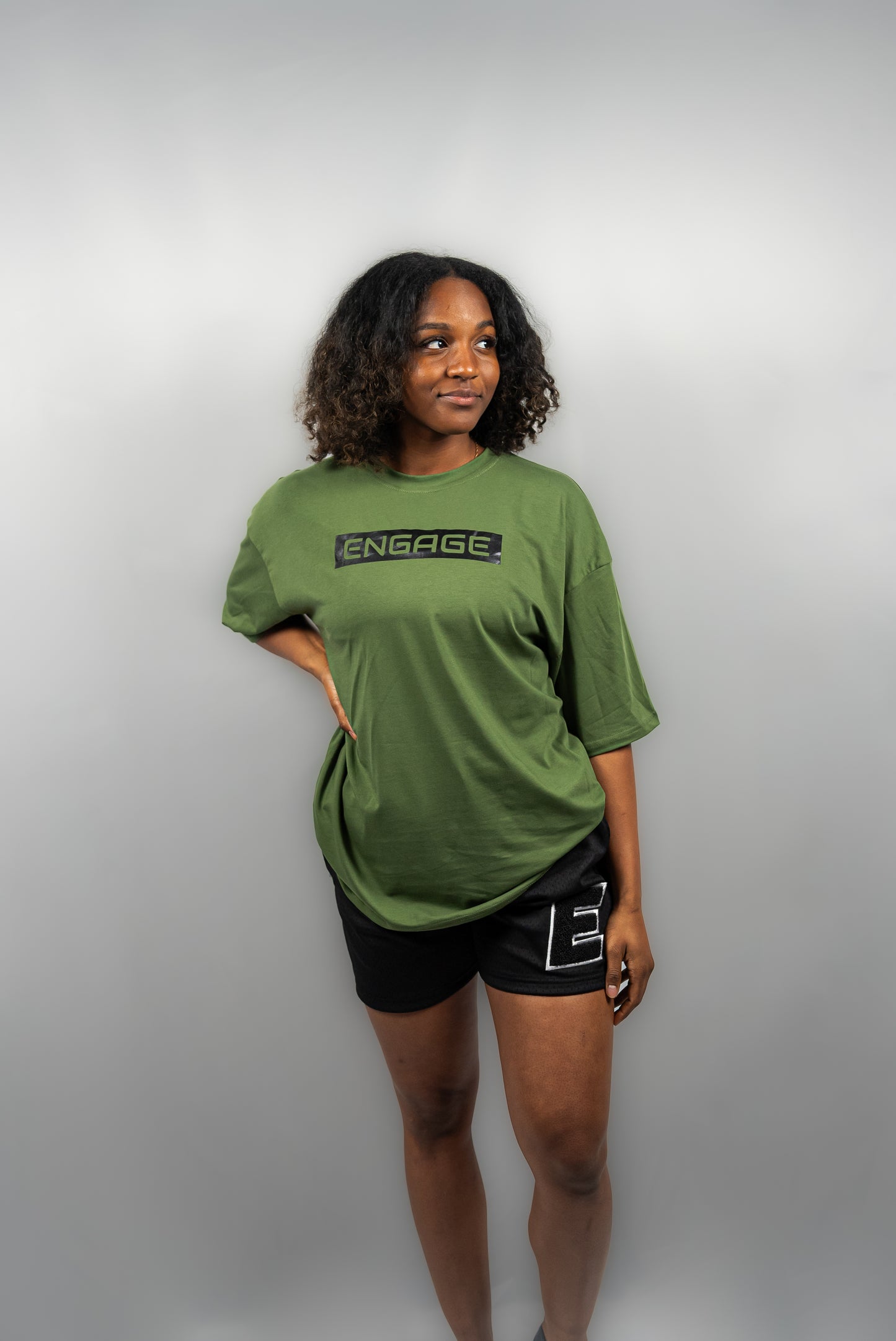 Essential Oversized Tee Military Green