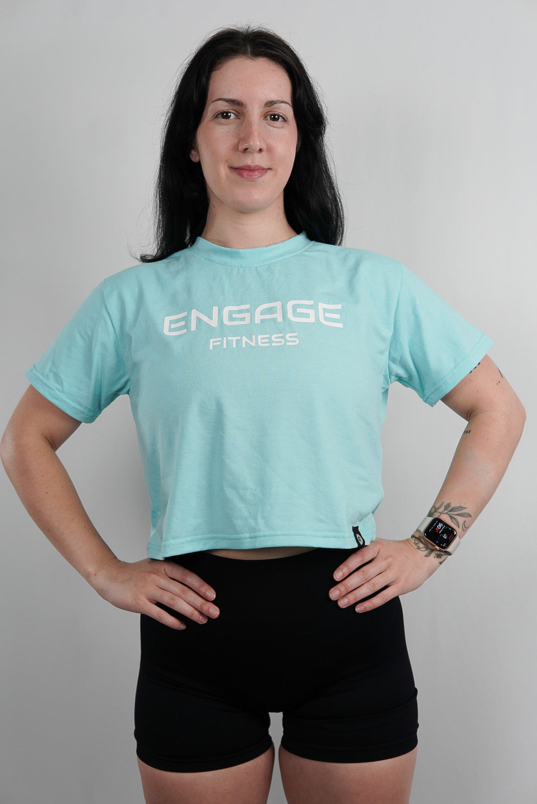 Female Cropped Tee Frosted Mint