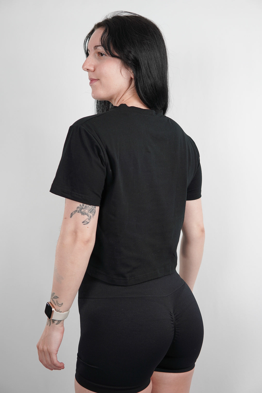 Female Cropped Tee Black