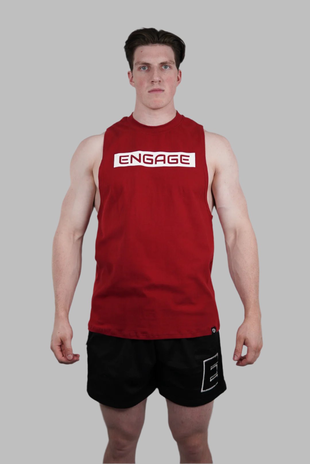 Men's Premium Cut Off V2 Ruby Red