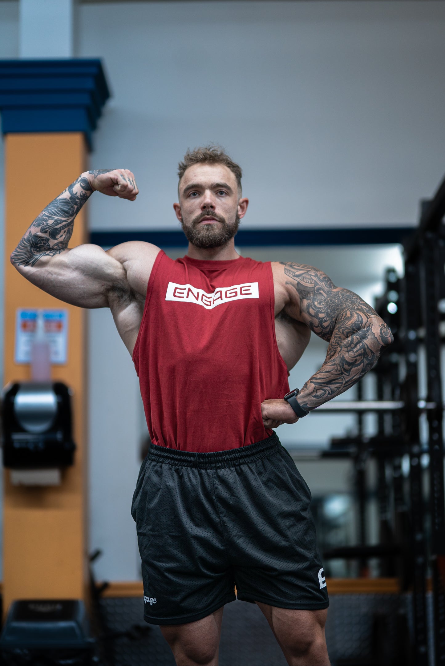 Men's Premium Cut Off V2 Ruby Red