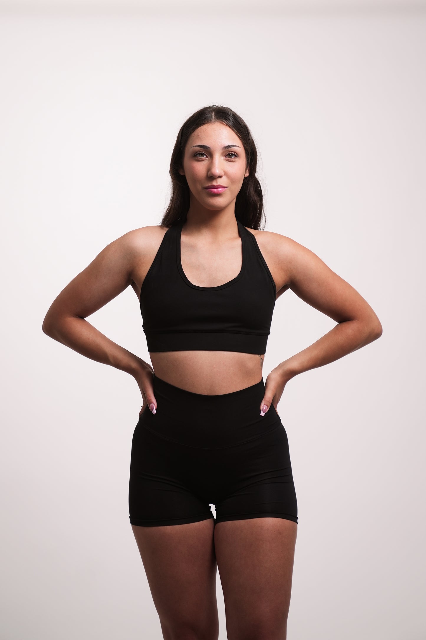 Female Dynamic Halter Sports Bra Obsidian