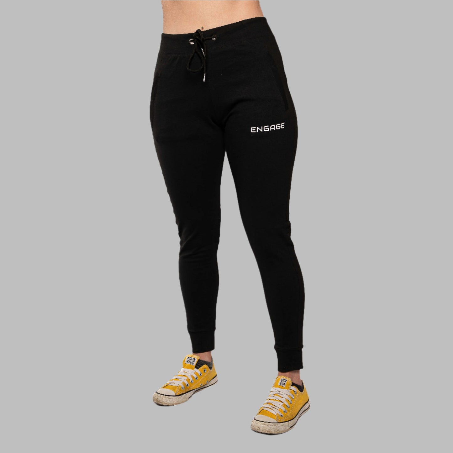 Female Premium V1 Joggers Black