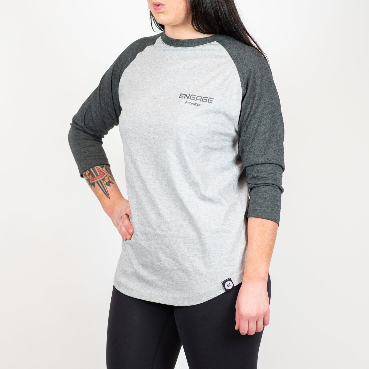 Unisex Premium Baseball Tee Charcoal