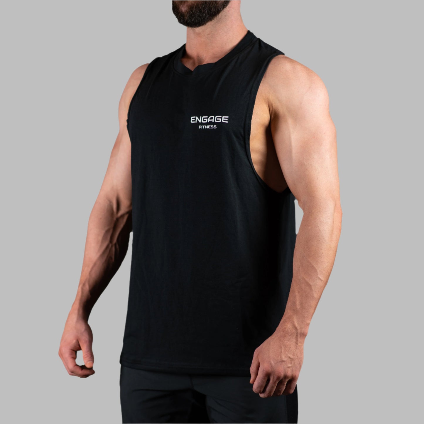 Men's Premium Cut Off Black