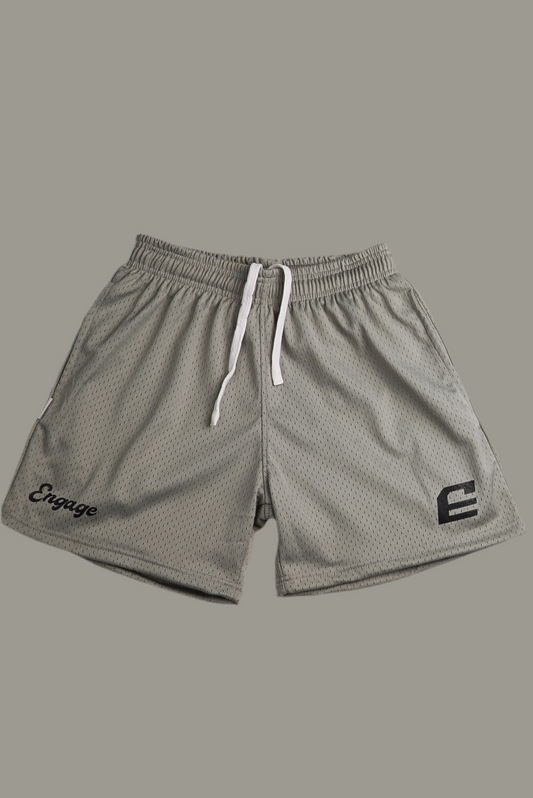 5" Mesh Court Shorts Fog Grey Unisex