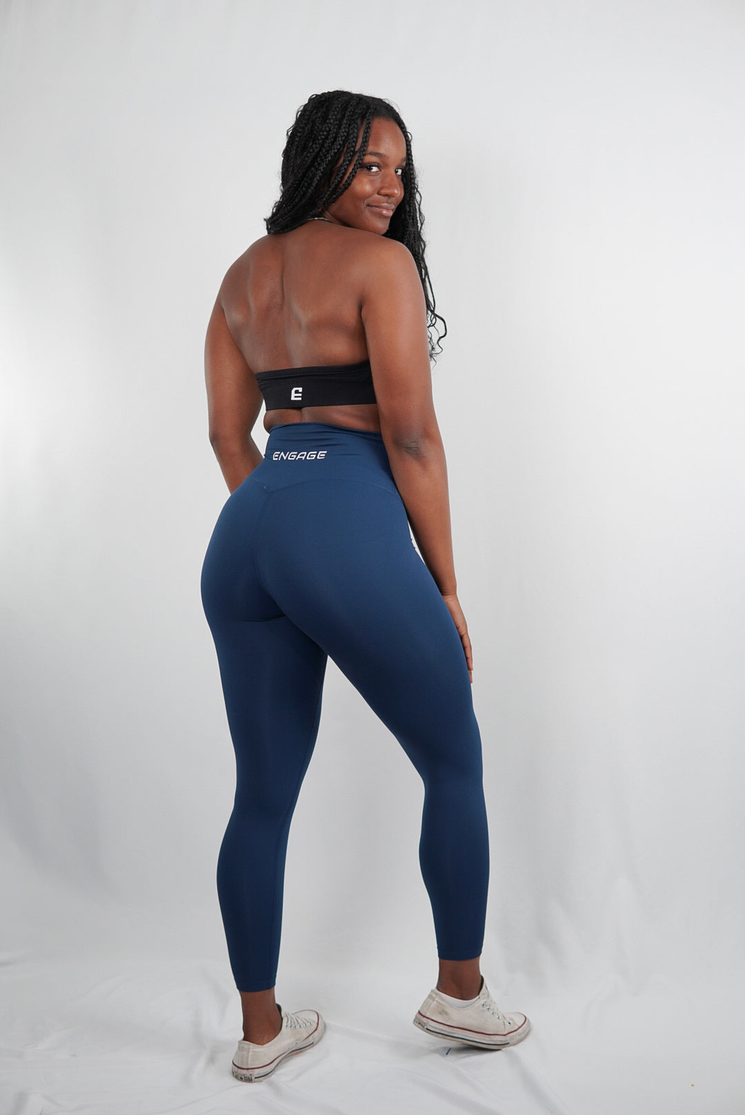 Female Infinity Leggings Deep Blue