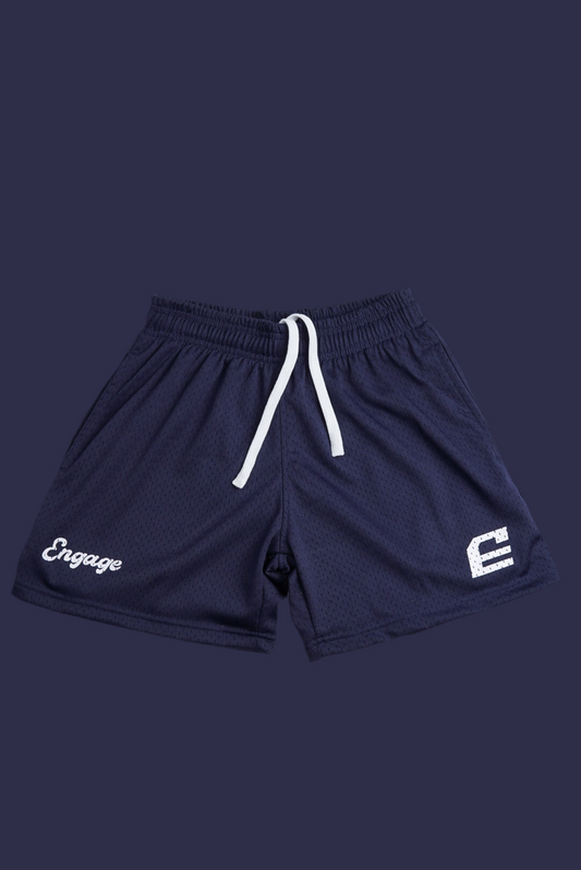 5" Mesh Court Shorts Navy Unisex