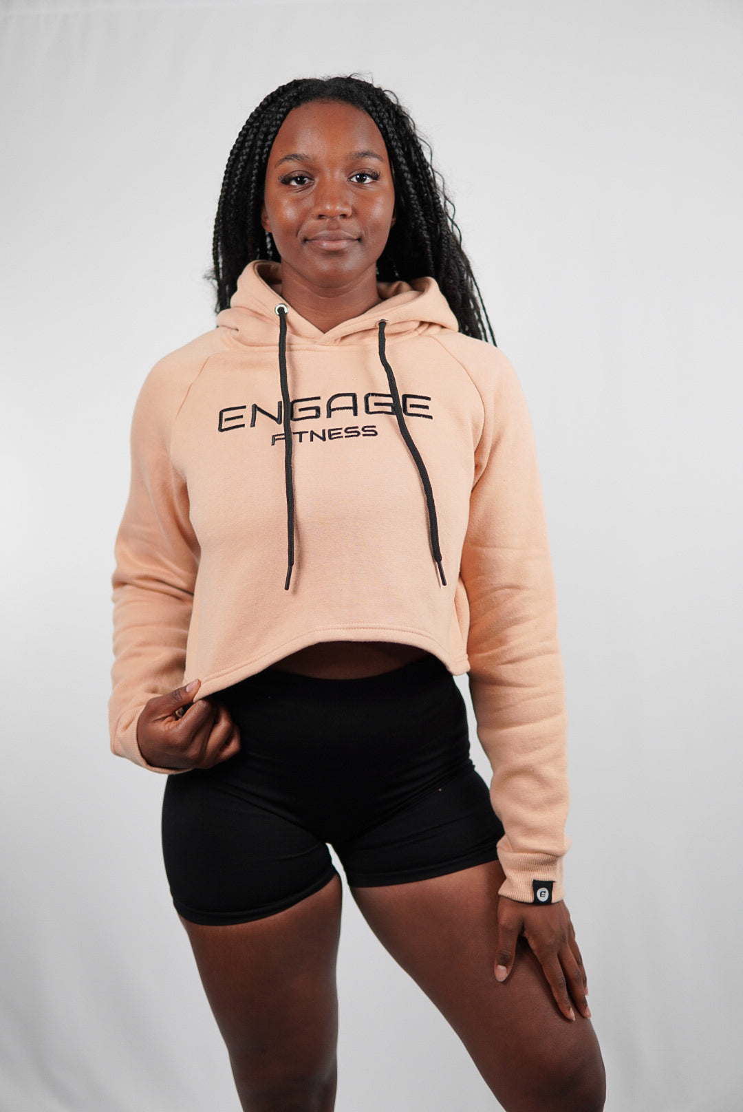 Female Performance Cropped Hoodie Sand