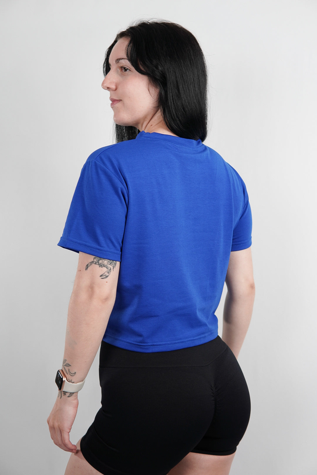 Female Cropped Tee Royal Blue