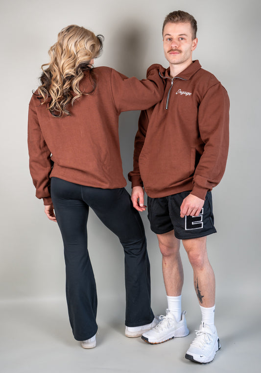 Legacy Quarter Zip Sweater Russet