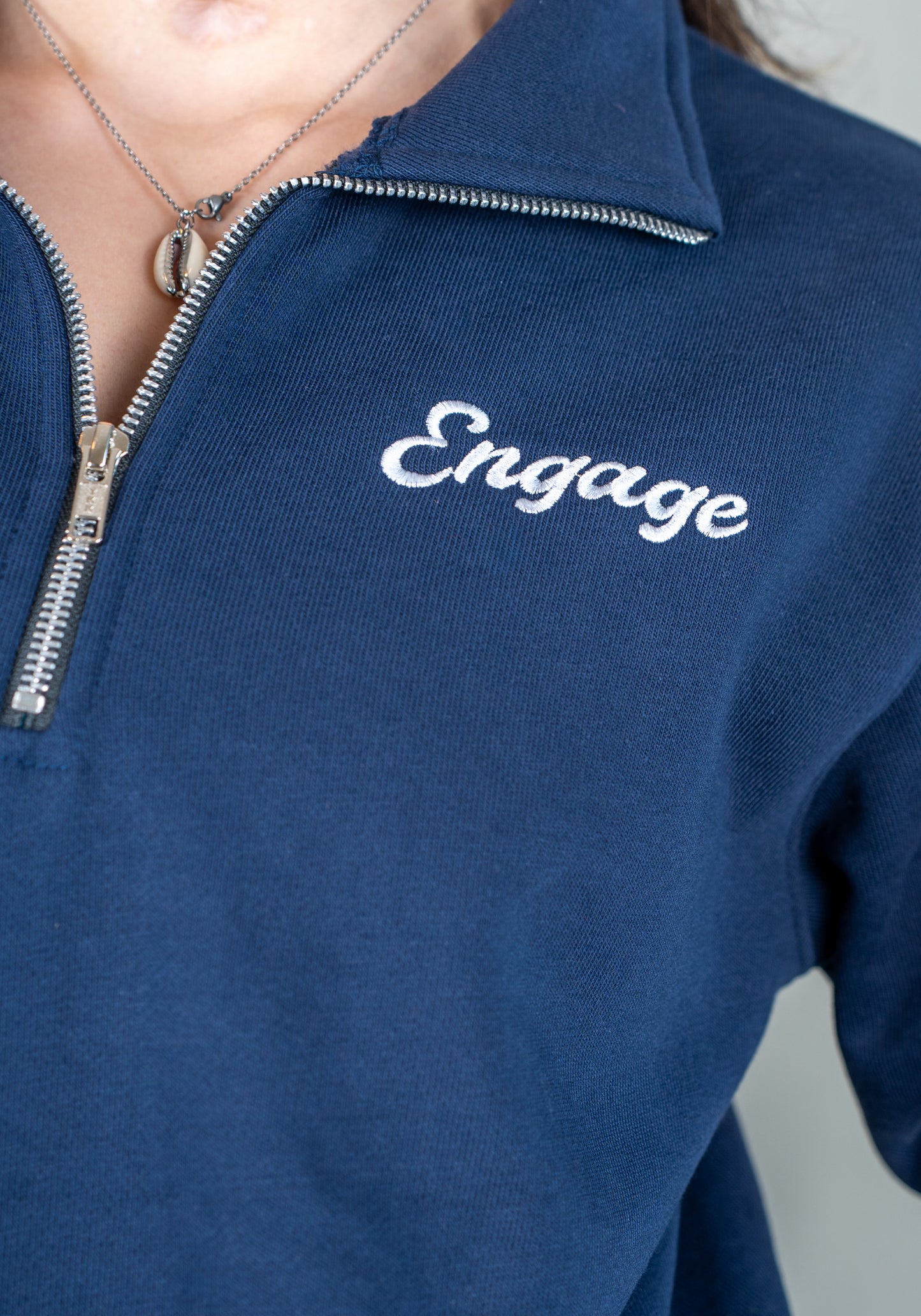Legacy Quarter Zip Sweater Navy