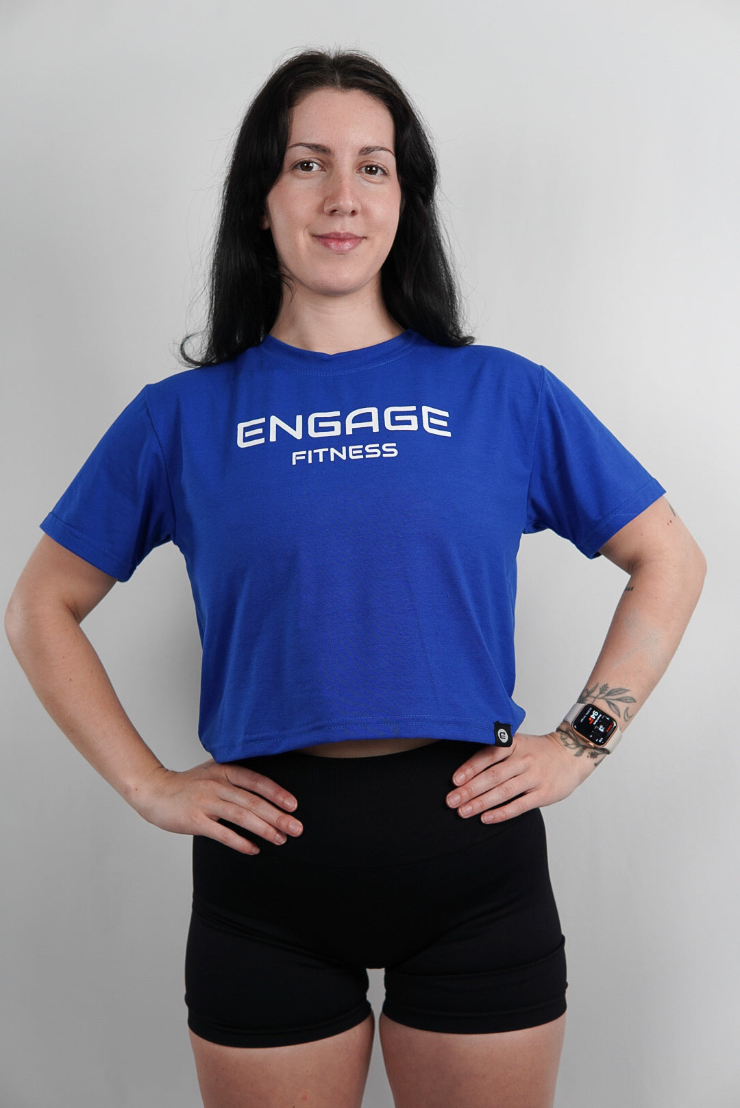 Female Cropped Tee Royal Blue