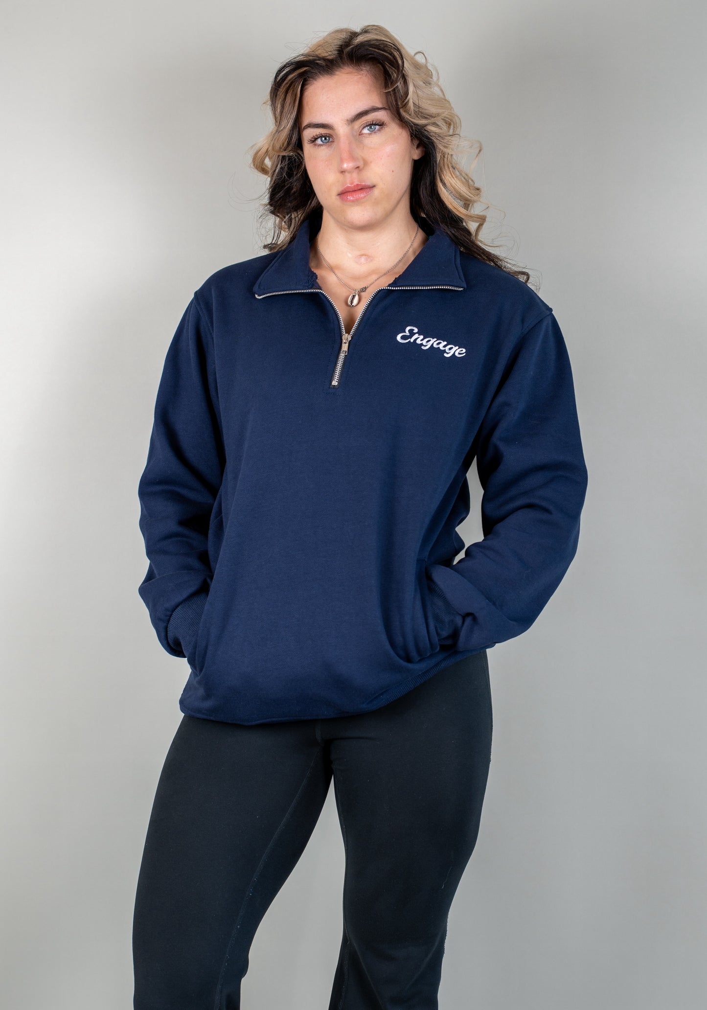 Legacy Quarter Zip Sweater Navy