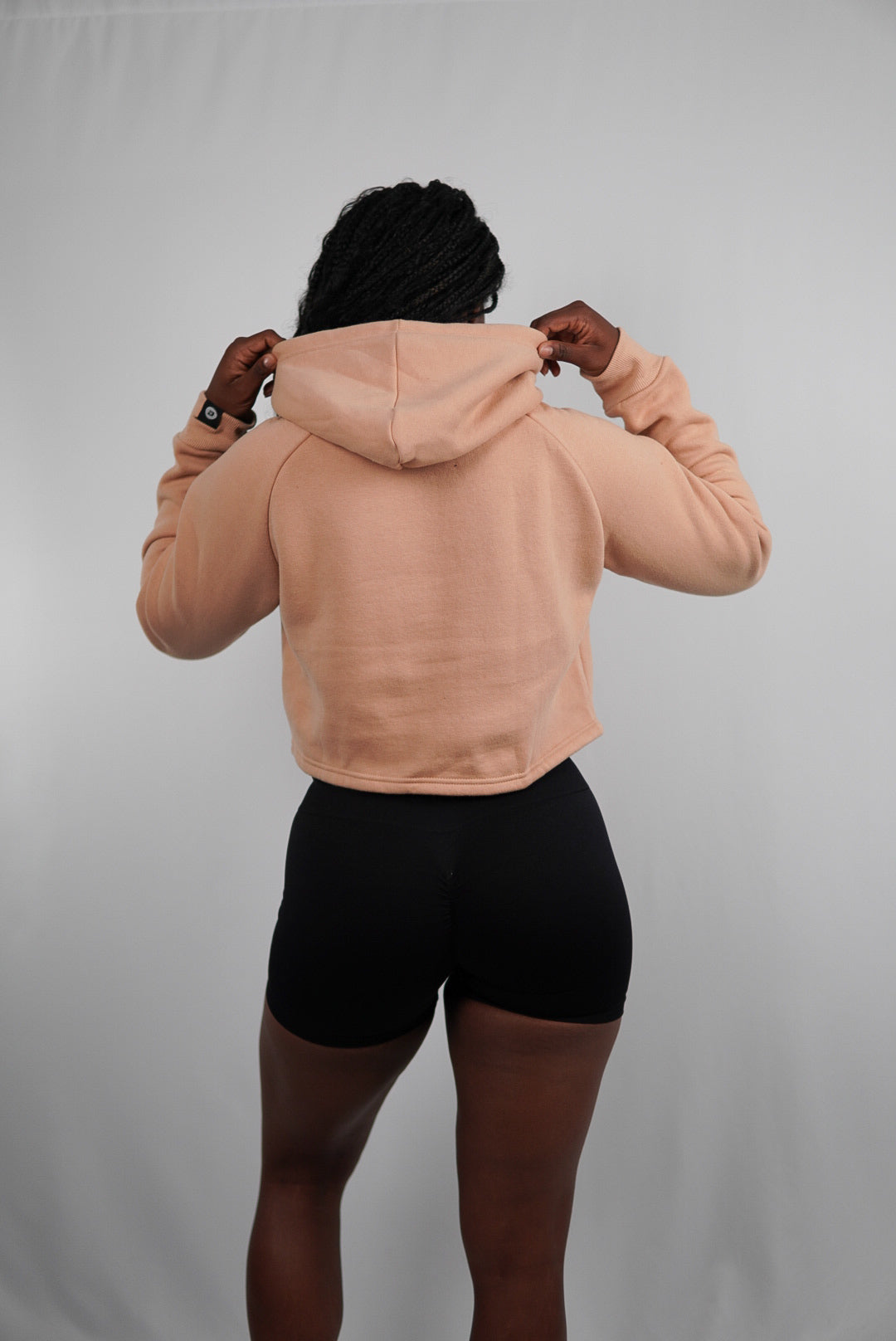 Female Performance Cropped Hoodie Sand