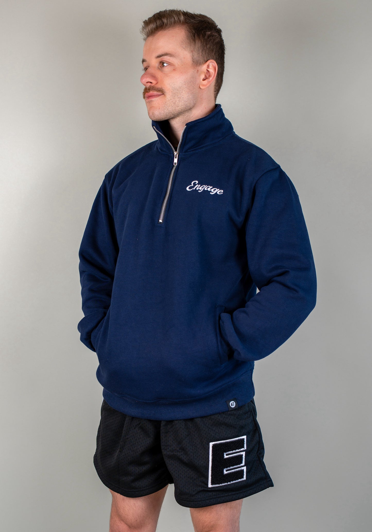 Legacy Quarter Zip Sweater Navy