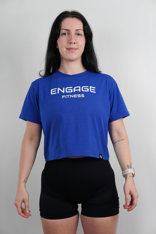 Female Cropped Tee Royal Blue