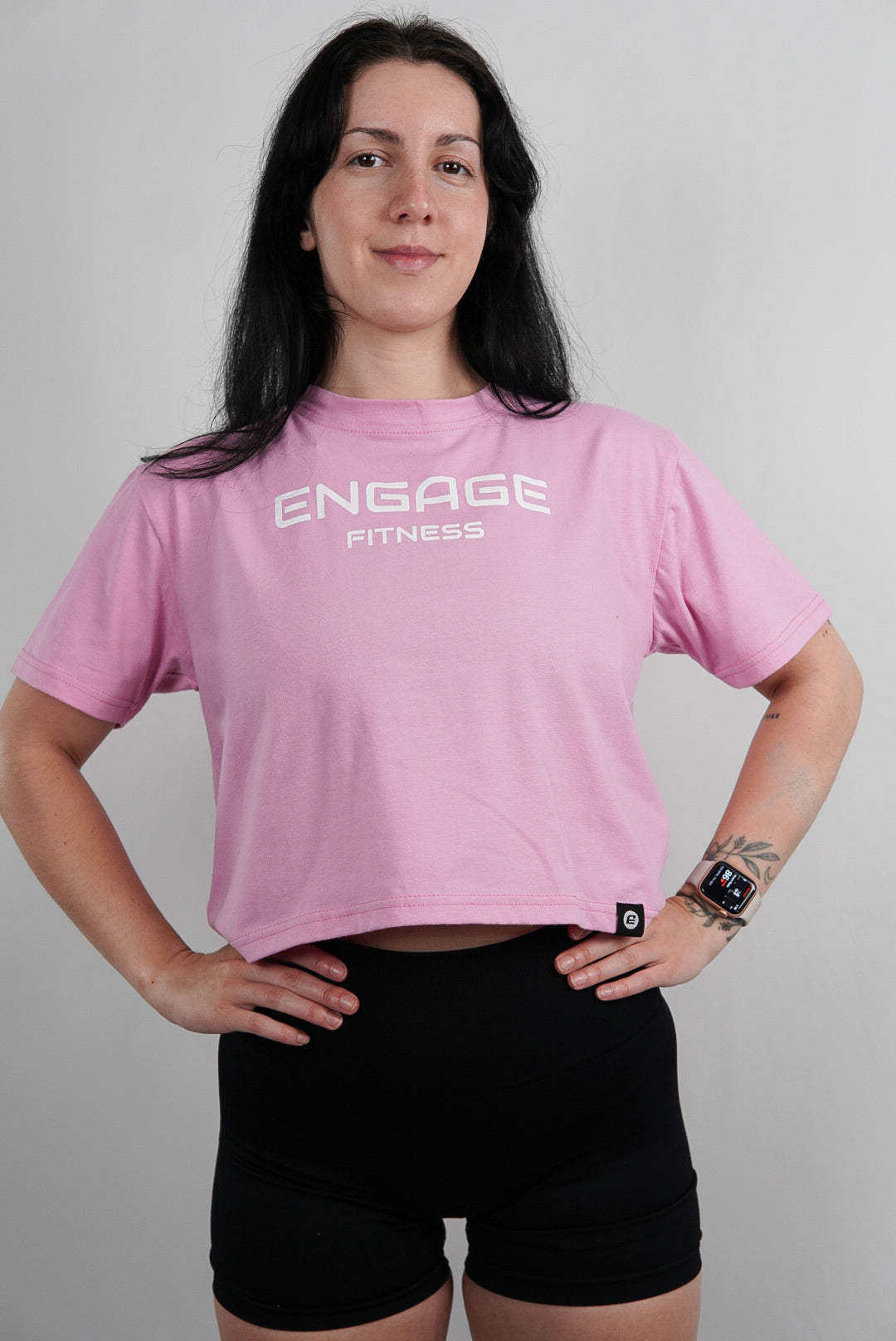 Female Cropped Tee Light Pink