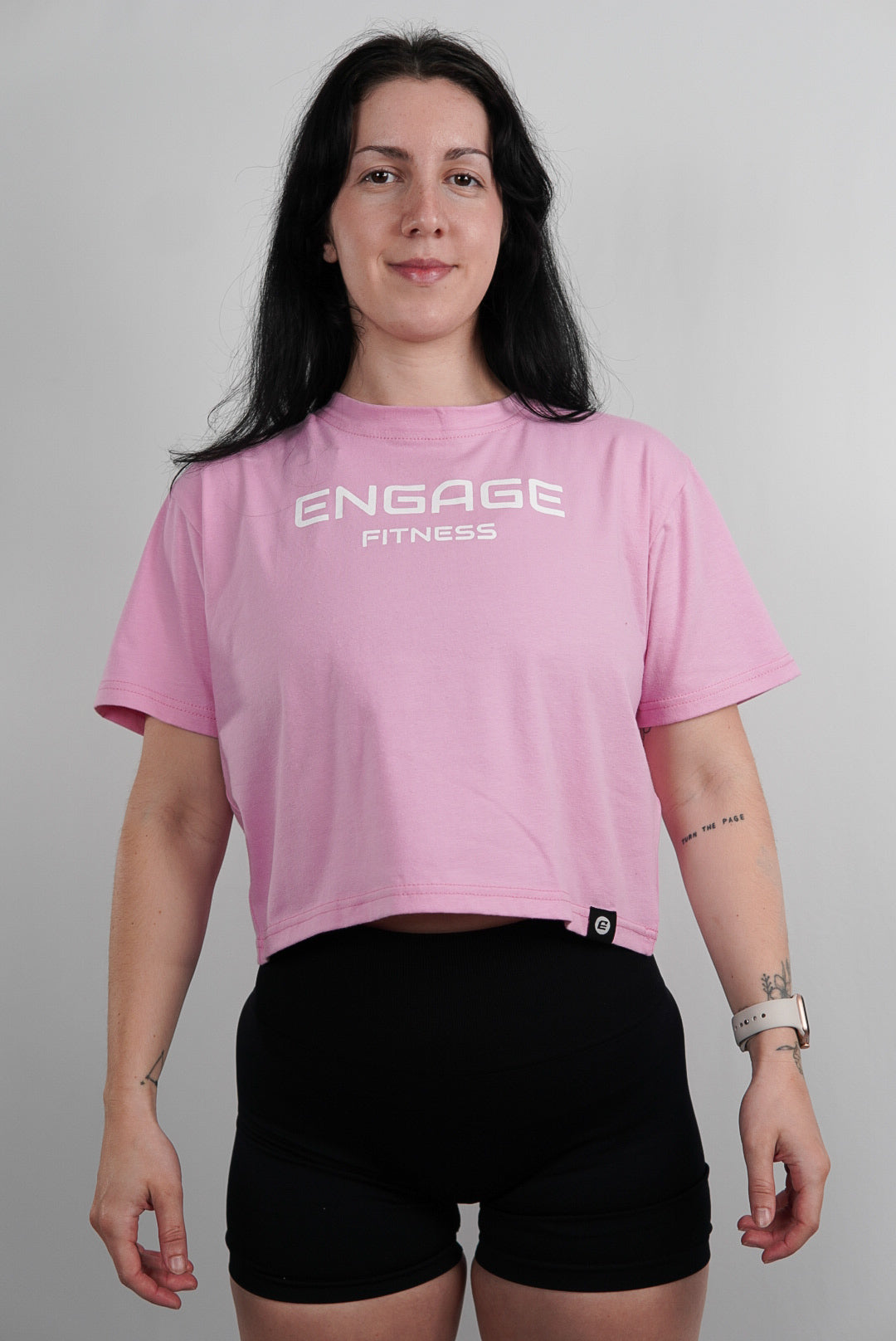 Female Cropped Tee Light Pink