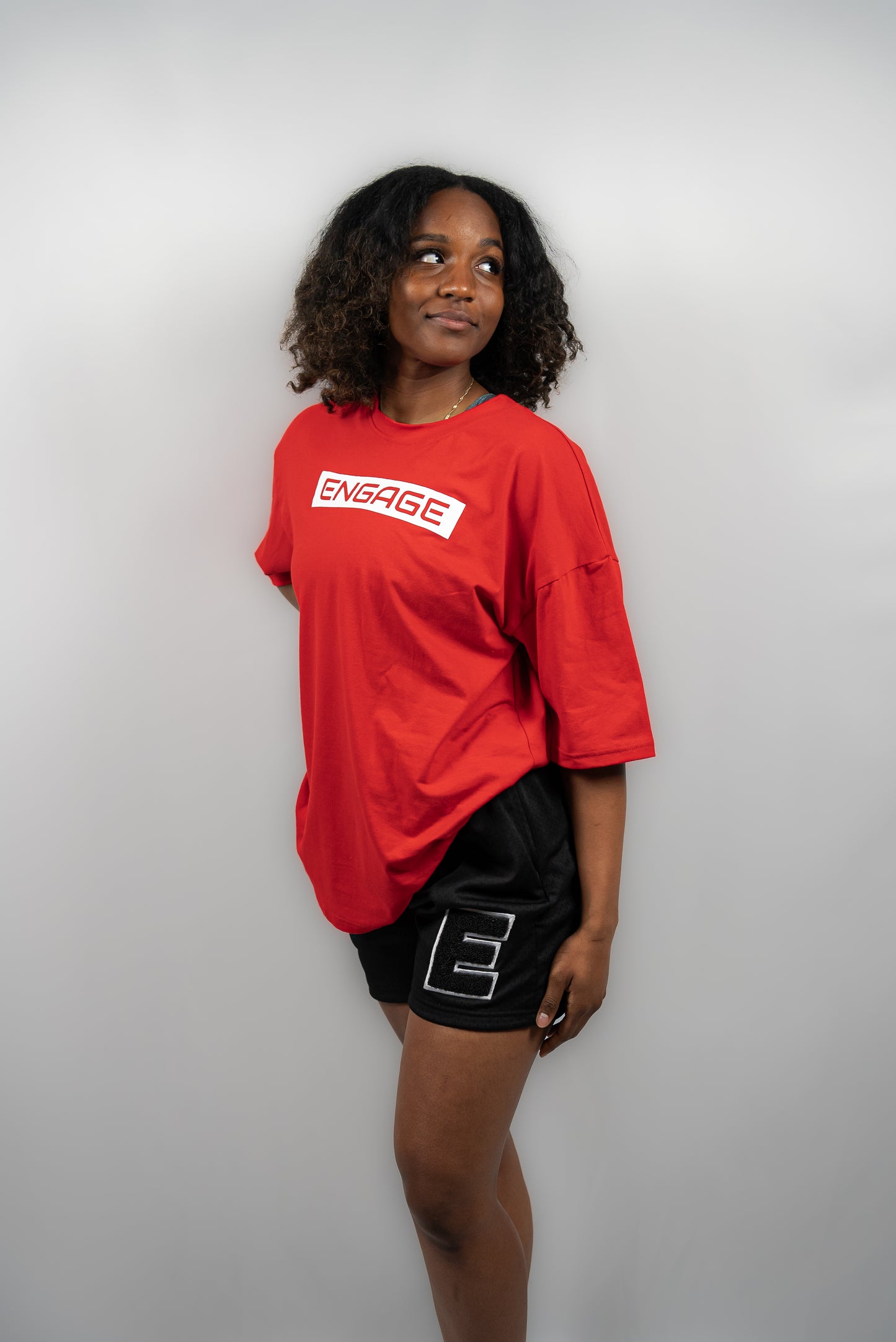 Essential Oversized Tee Ruby Red