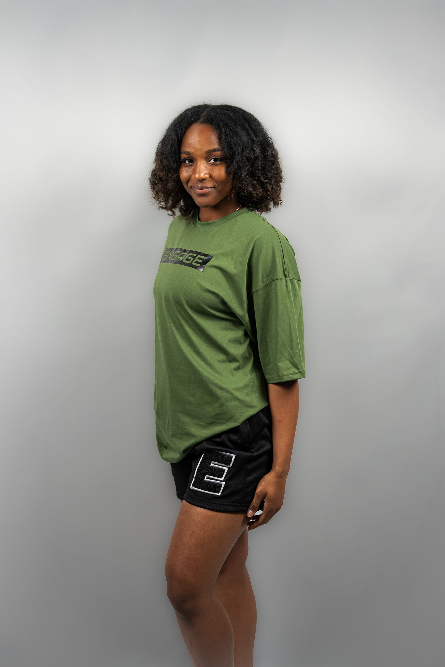 Essential Oversized Tee Military Green