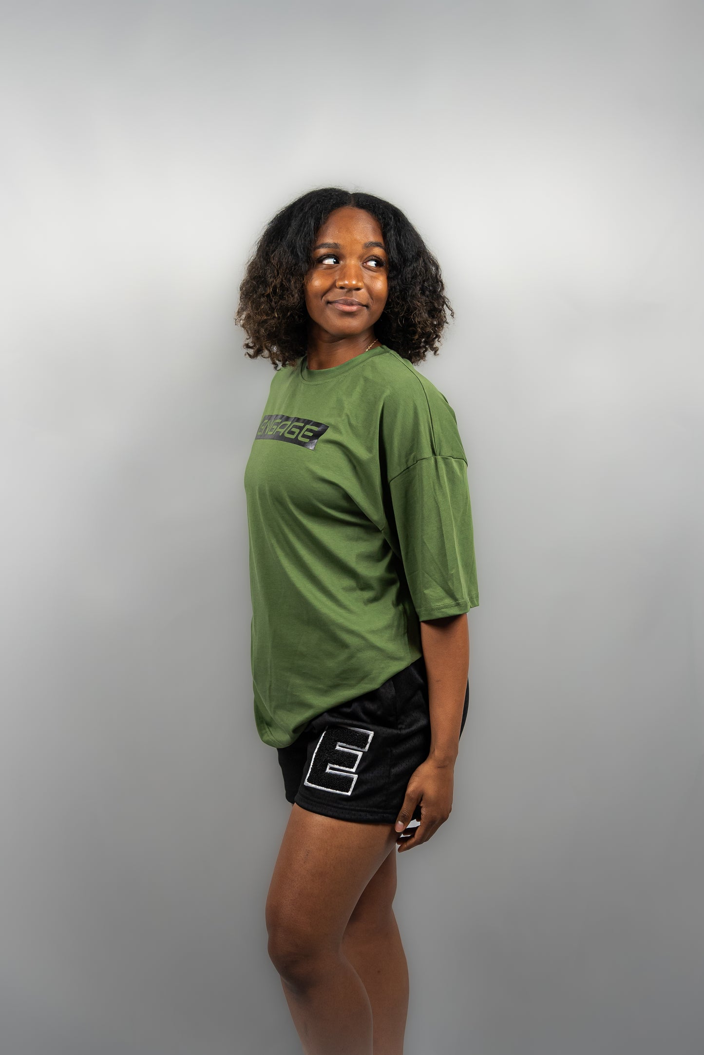 Essential Oversized Tee Military Green