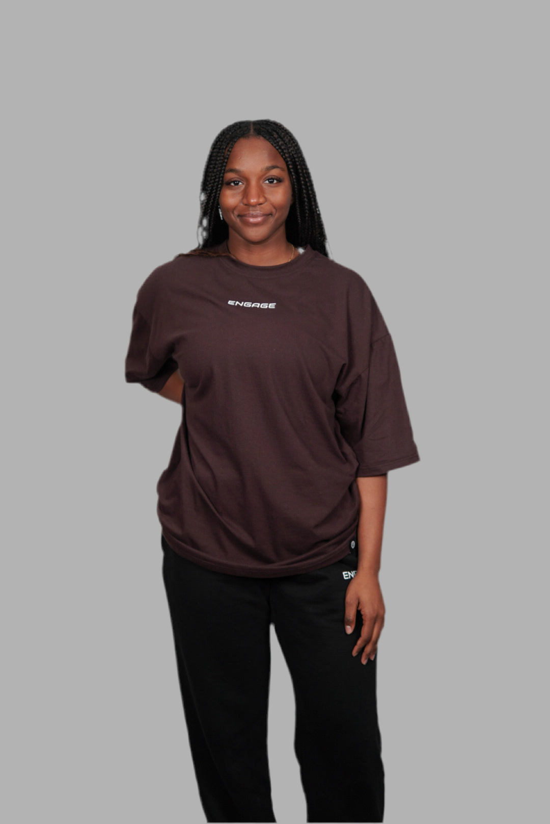 Essential Oversized Tee Chocolate