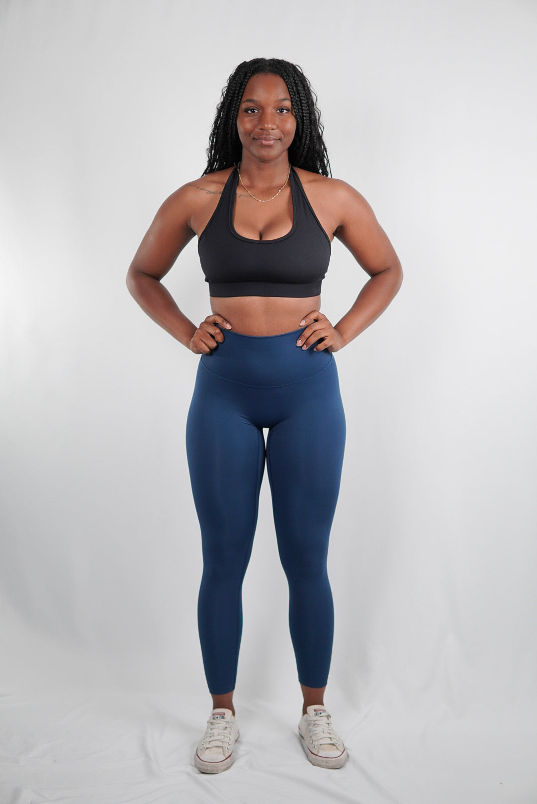 Female Infinity Leggings Deep Blue