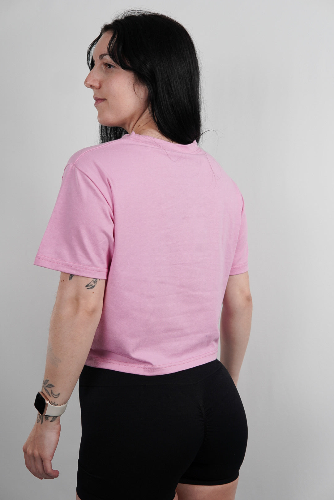 Female Cropped Tee Light Pink