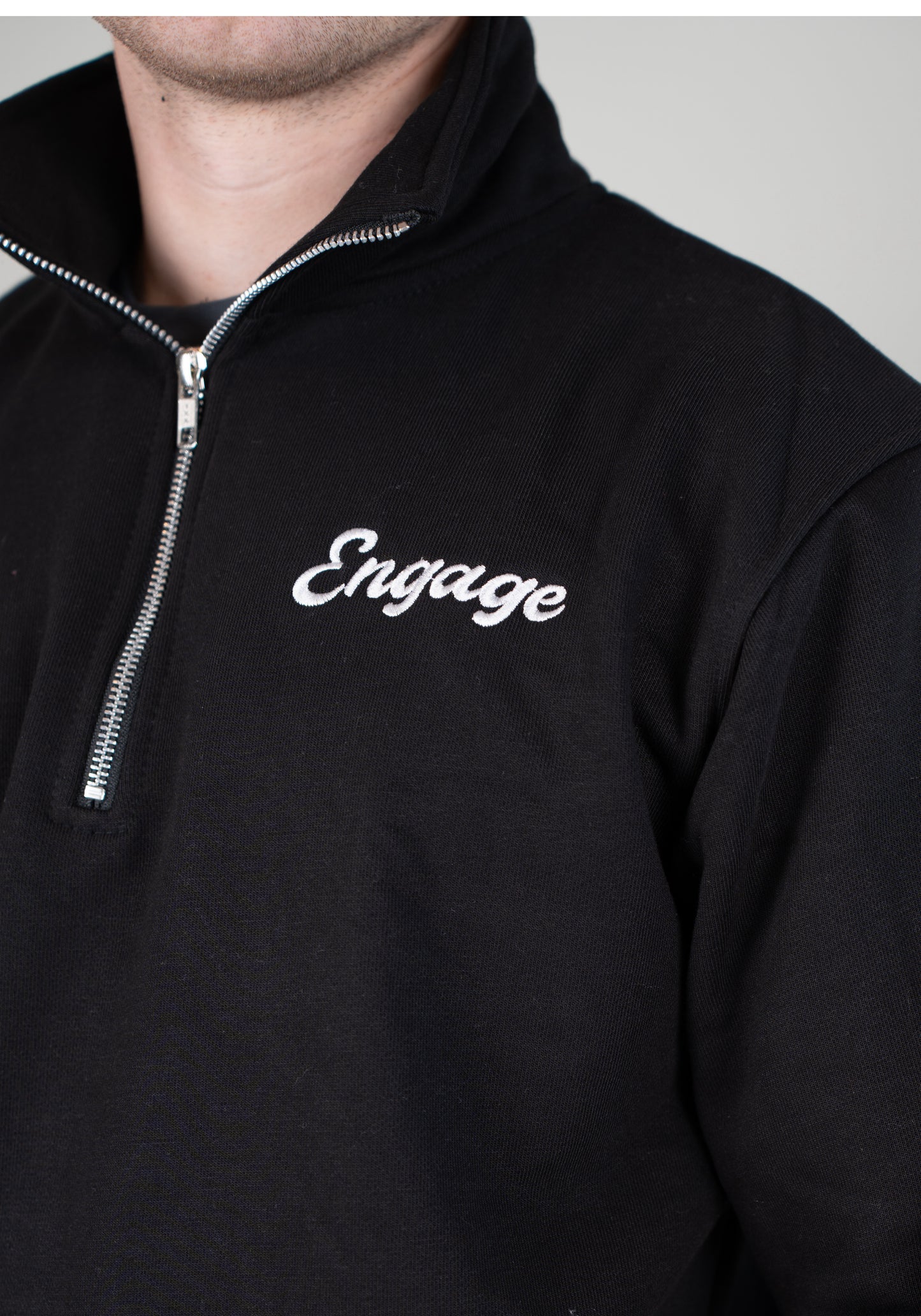 Legacy Quarter Zip Sweater Black