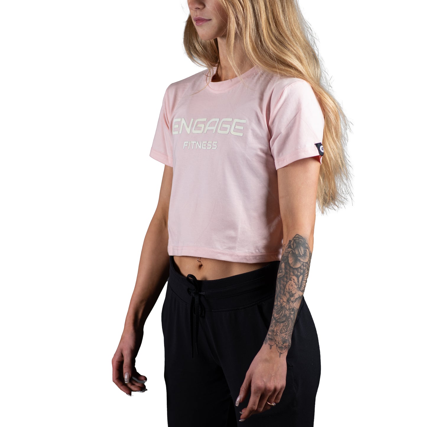Female Cropped Tee Light Pink